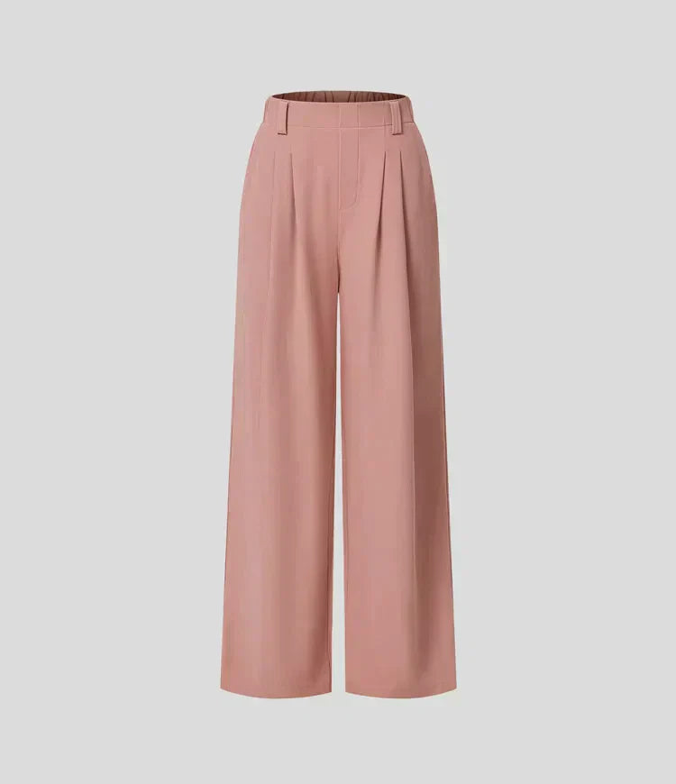 Damen Plissee Arbeitshose - Weites Bein & High-Waisted