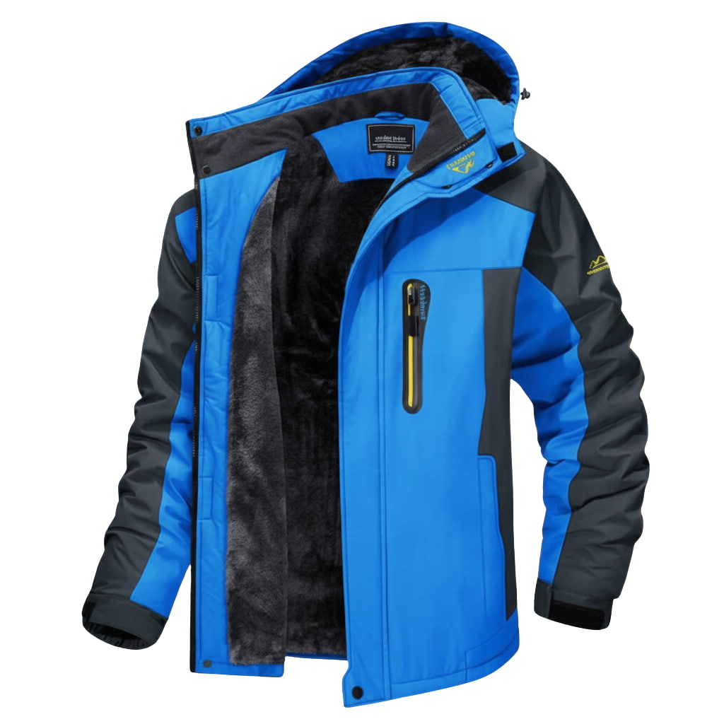 Herren Winter-Kapuzenjacke - Wasserdicht & Multitasche
