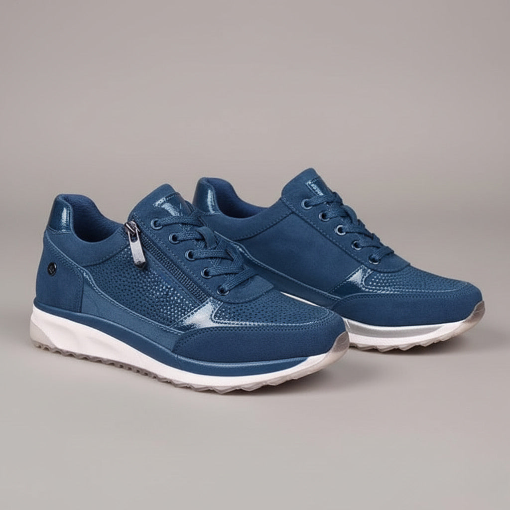 Damen Orthopädische Sneaker - Atmungsaktiv Reißverschluss Komfort