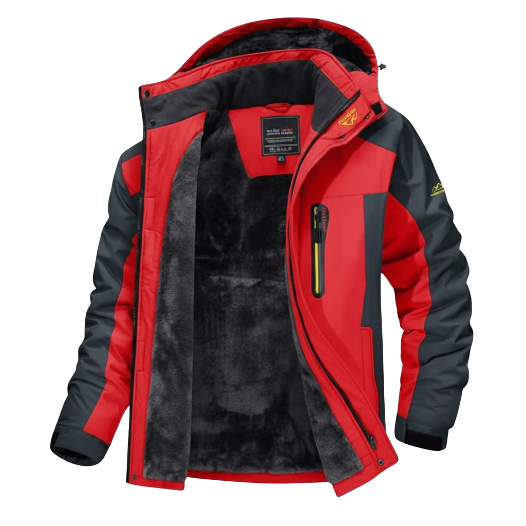 Herren Winter-Kapuzenjacke - Wasserdicht & Multitasche