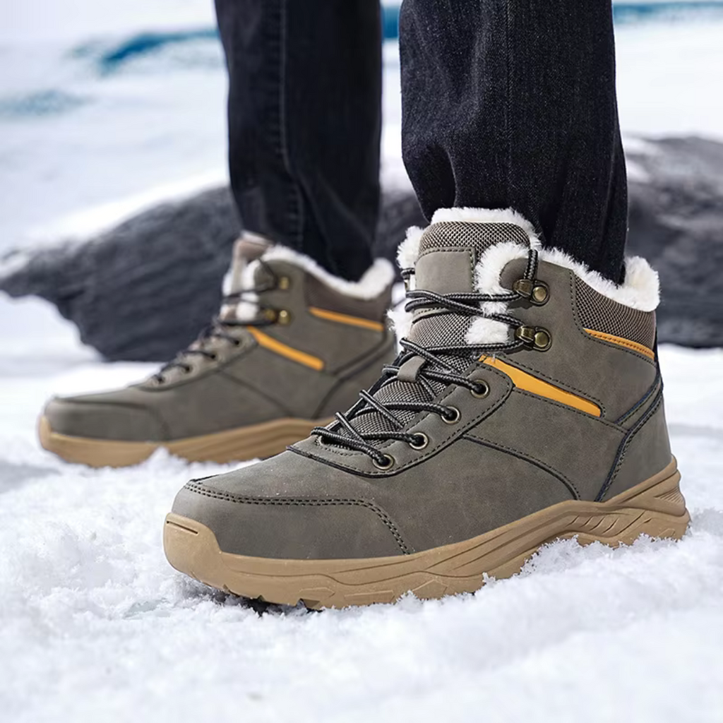 Herren Wasserfeste Winterstiefel – Isoliert & Robuste Traktion