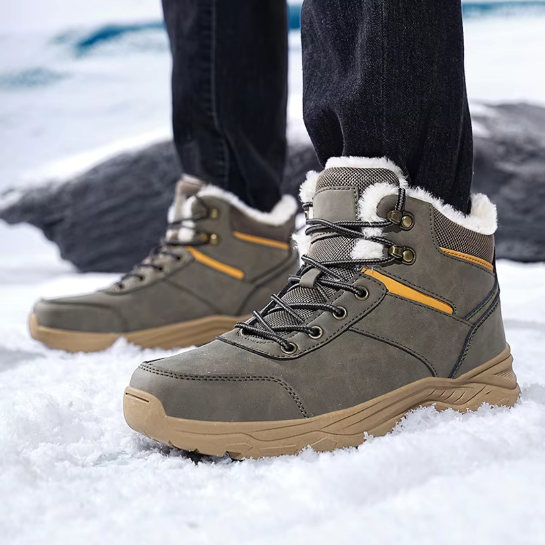 Herren Wasserfeste Winterstiefel – Isoliert & Robuste Traktion
