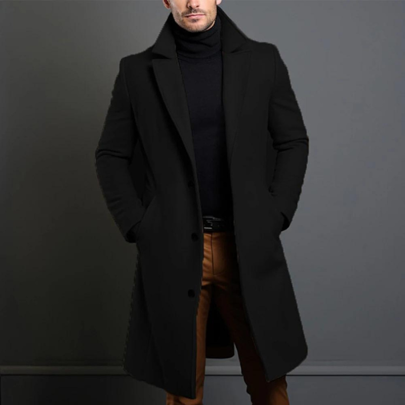 Herren Maßgeschneiderter Einreihiger Mantel - Kerben-Revers-Stil