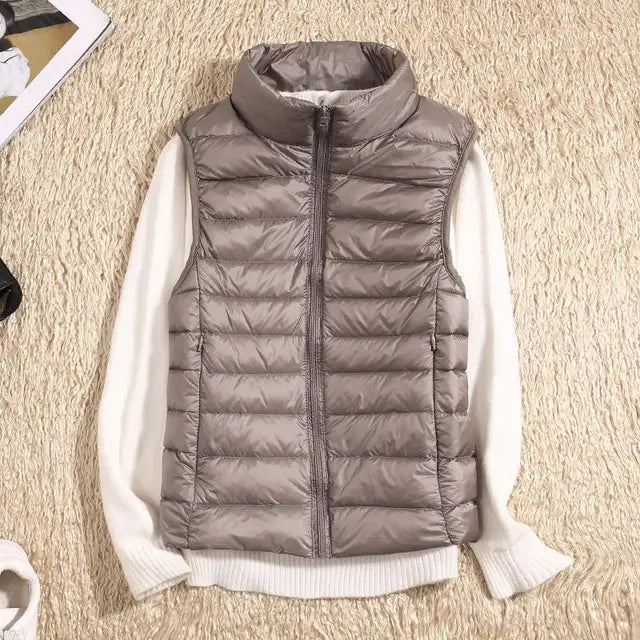 Damen Ultra Leichte Puffer Gilet - Gesteppt & Packbar