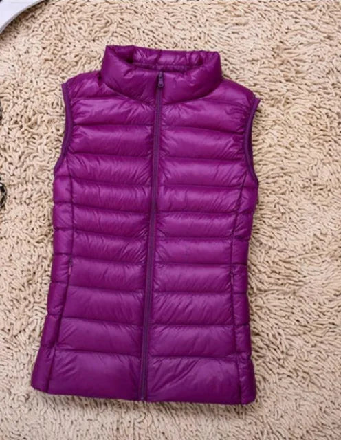 Damen Ultra Leichte Puffer Gilet - Gesteppt & Packbar