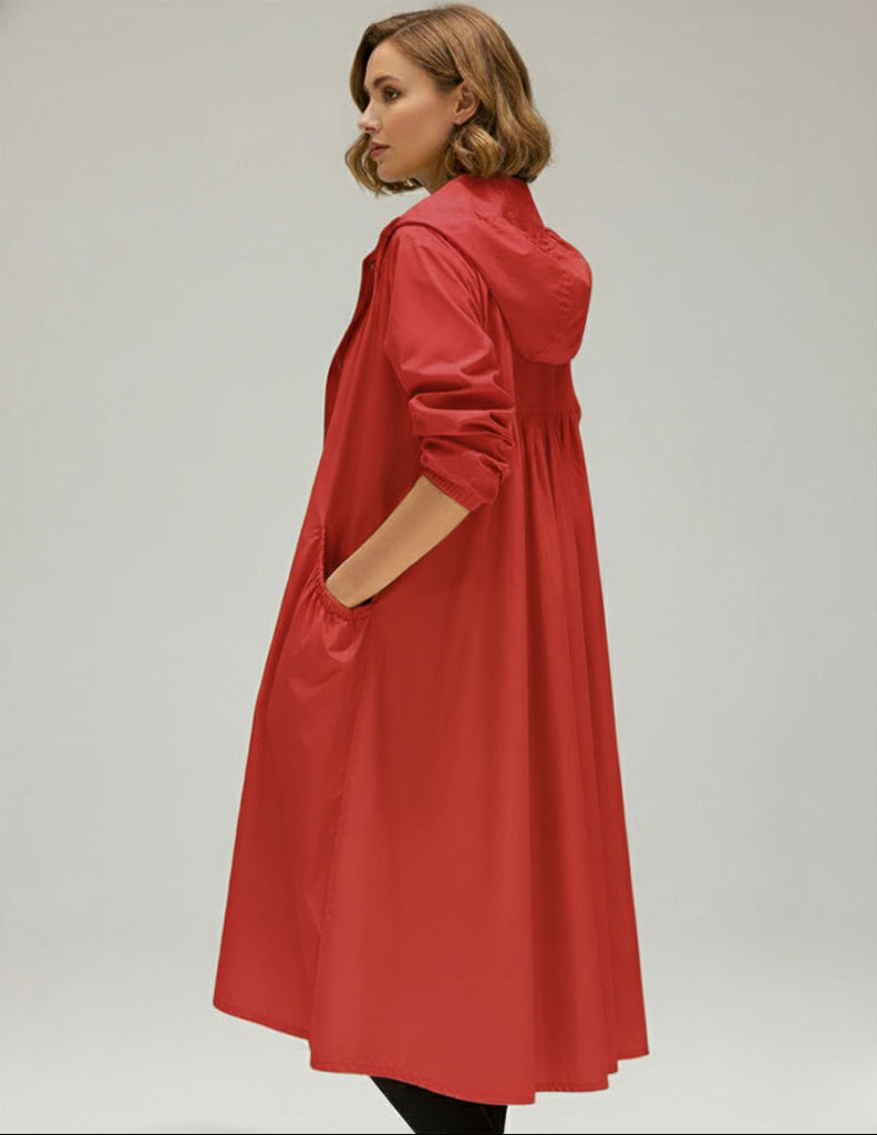Damen Lange Wasserdichte Jacke - Warme Oberbekleidung