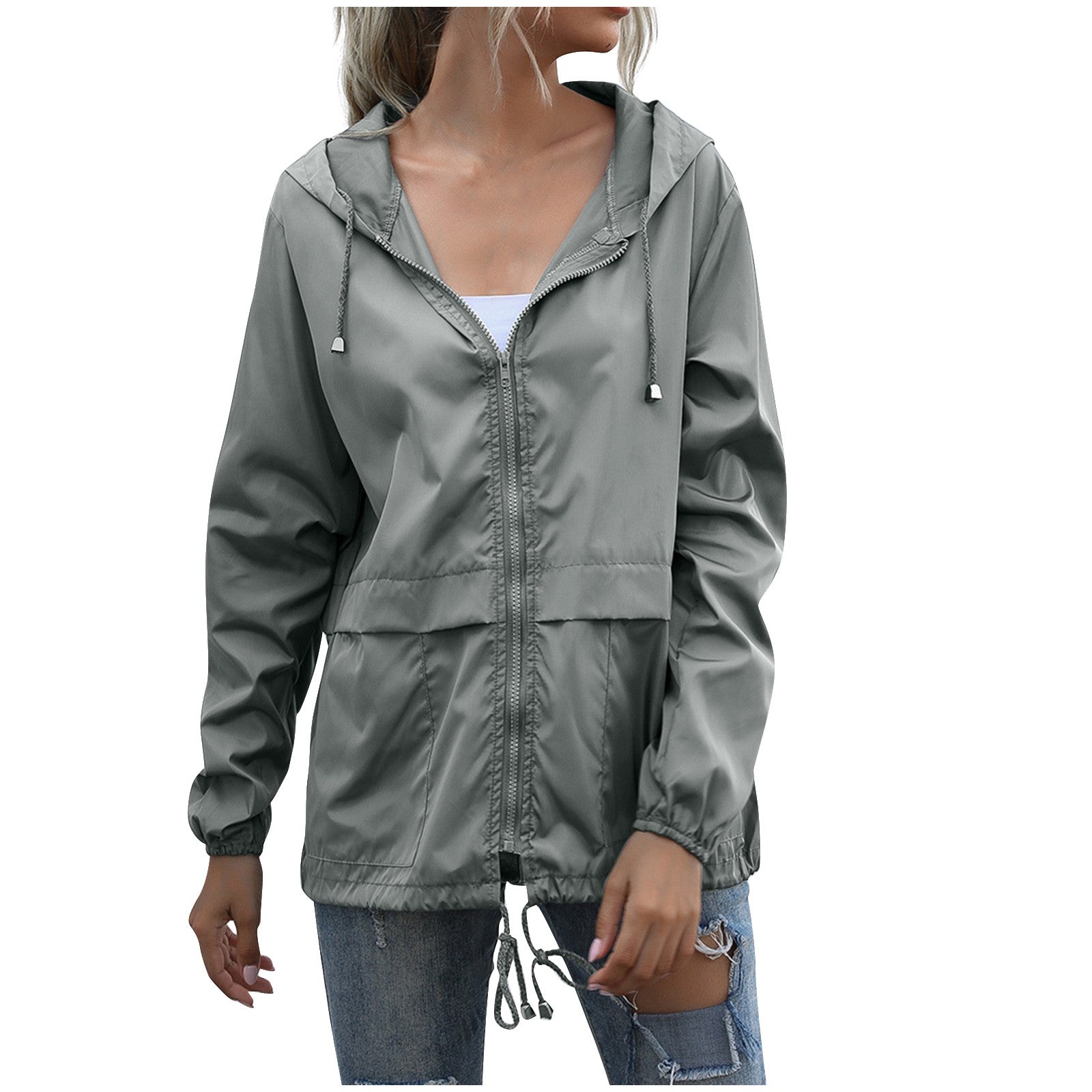 Damen Kapuzen Wasserdichte Jacke - Bequeme Oberbekleidung