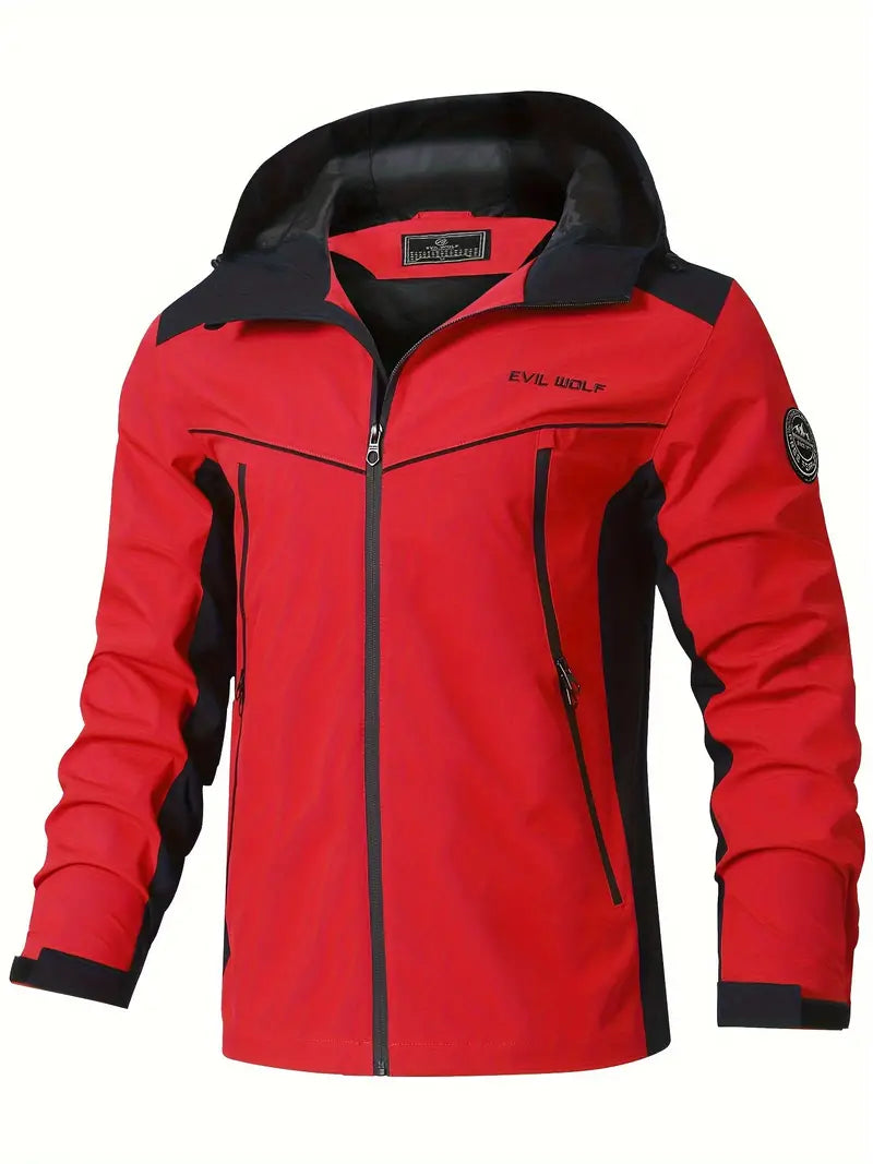 Herren Reflektierend Outdoorjacke - Wasserdicht mit Kapuze