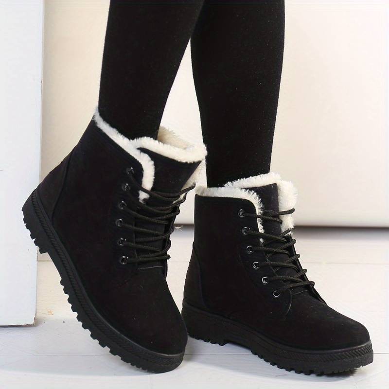 Damen Winter Stiefeletten - Schnürung mit Weicher Innenseite