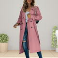 Damen Langer Trenchcoat - Zweireihiger Stil