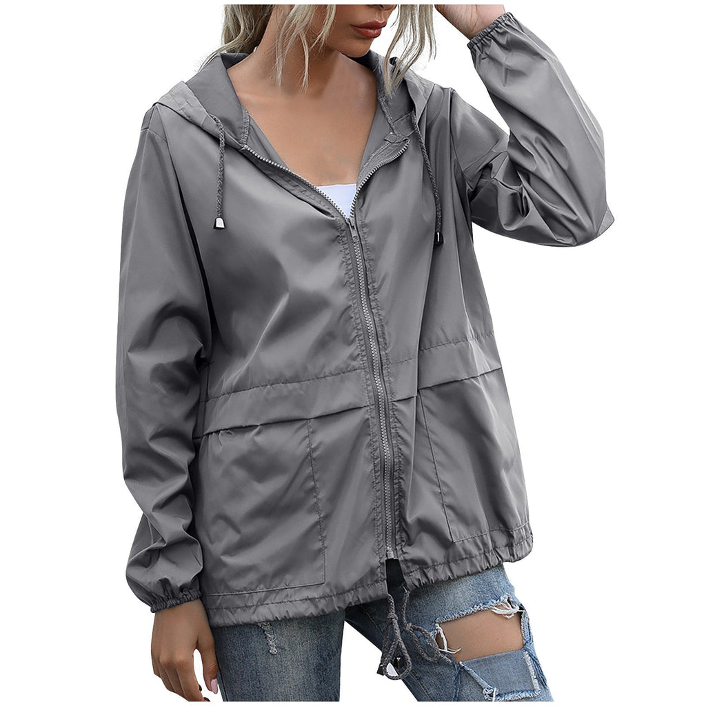 Damen Kapuzen Wasserdichte Jacke - Bequeme Oberbekleidung