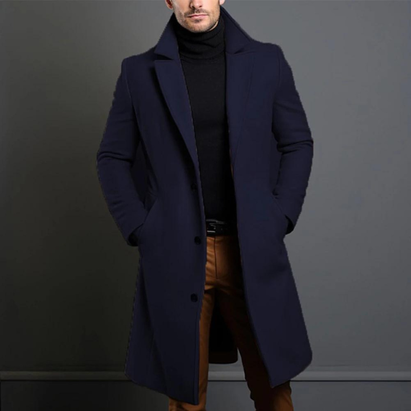 Herren Maßgeschneiderter Einreihiger Mantel - Kerben-Revers-Stil