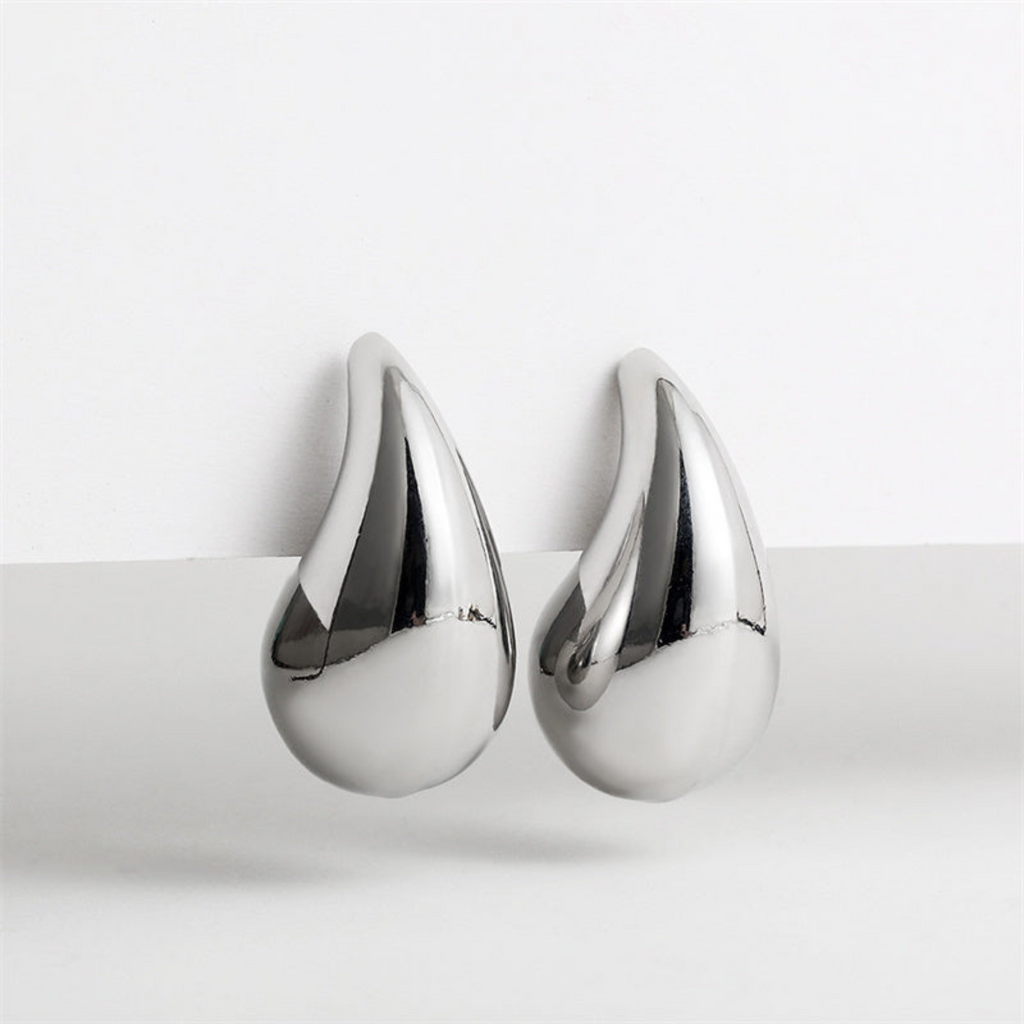 Damen Ohrringe Tropfenform - Große Chunky Statement Stecker