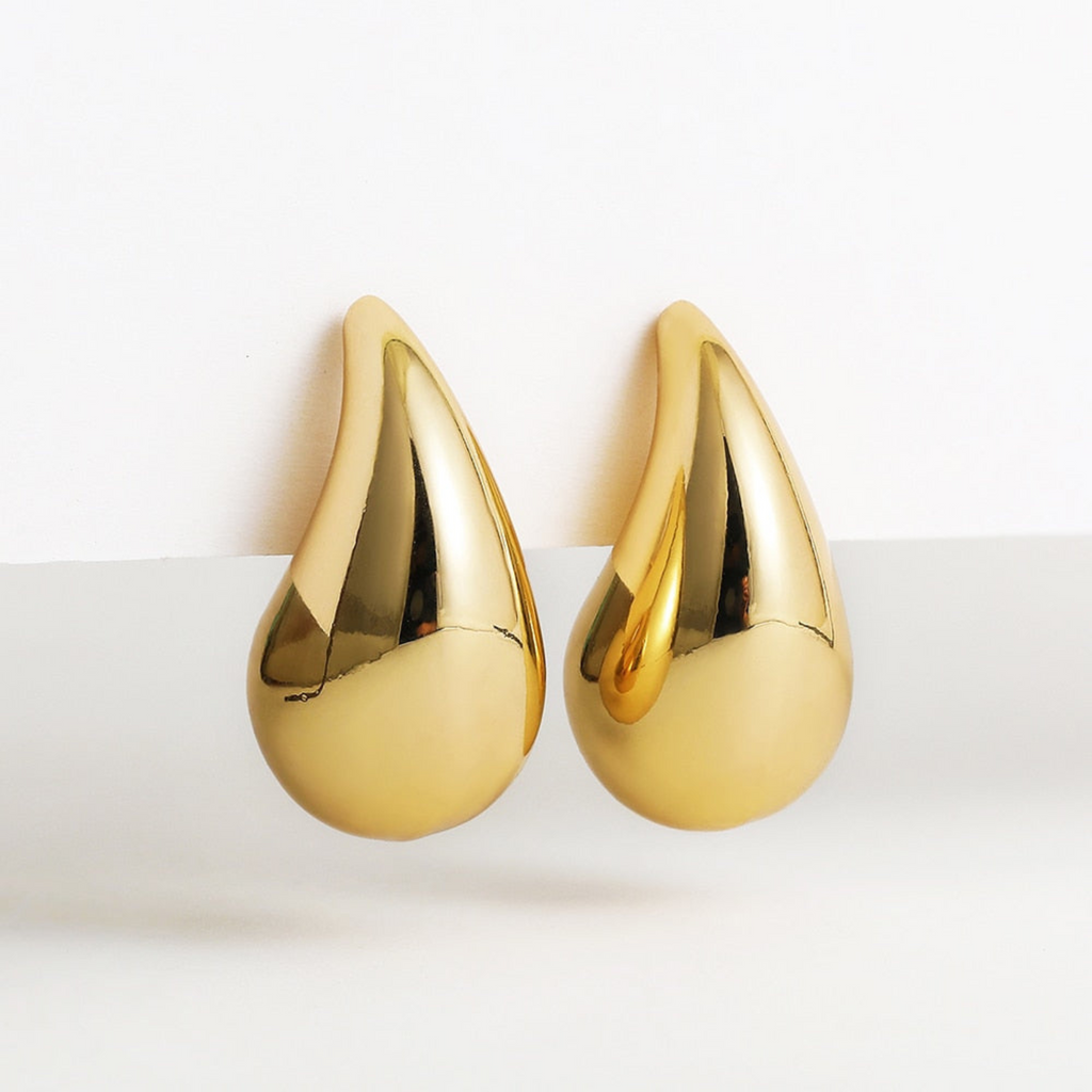 Damen Ohrringe Tropfenform - Große Chunky Statement Stecker