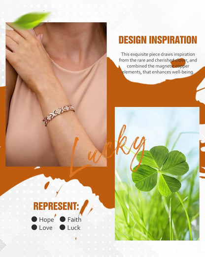 🔥Diystar® Copper Bracelets for Women. Pure Copper Magnetic Bracelet with 3800 Gauss Effective Magnets