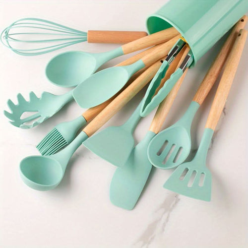 12-teiliges Küchen-Utensilien-Set - Kratzfest & Hitzebeständig