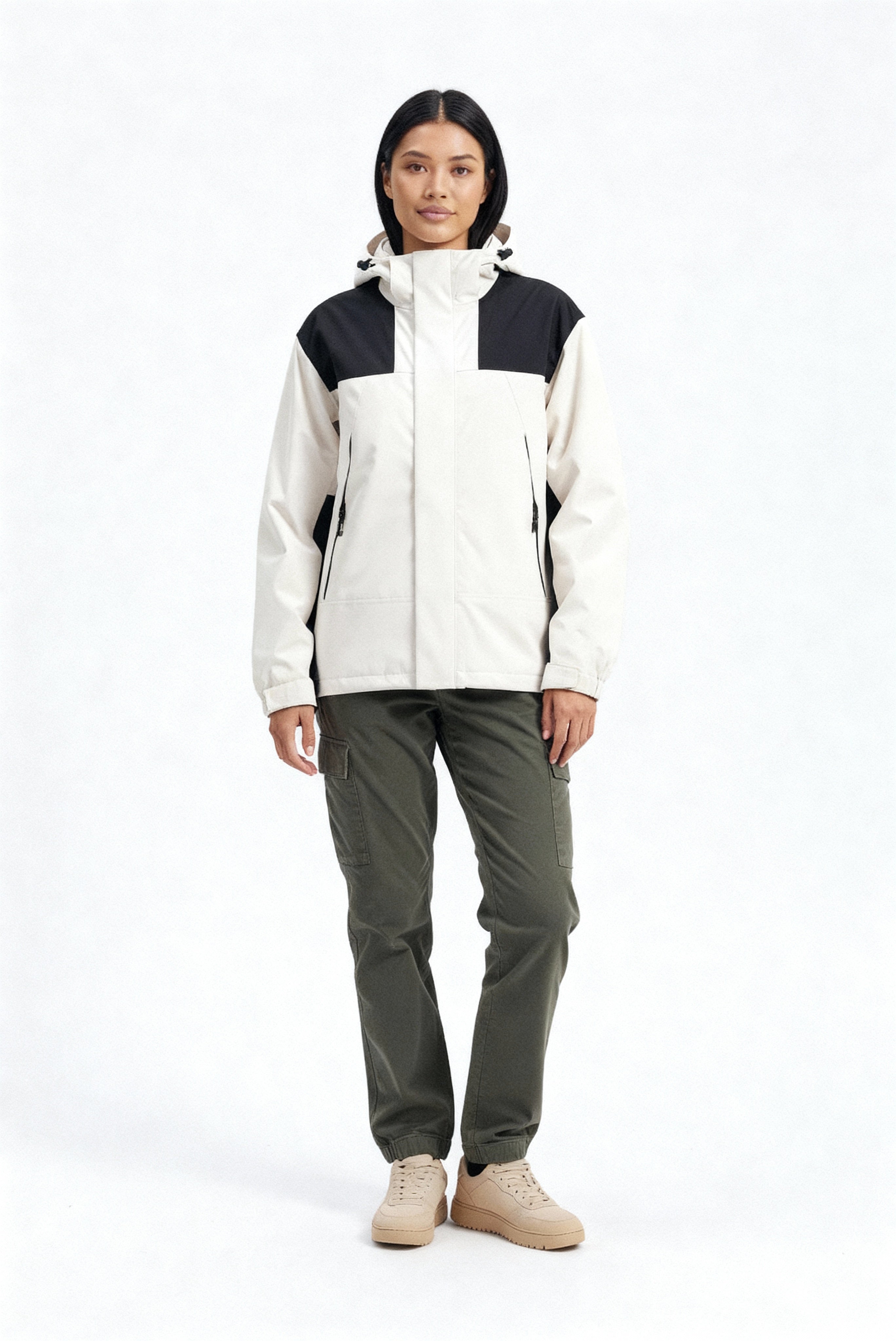 Damen 3-in-1 Outdoorjacke - Warm mit Kapuze