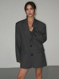 Damen Oversized Blazer - Kastige Passform mit Langarm