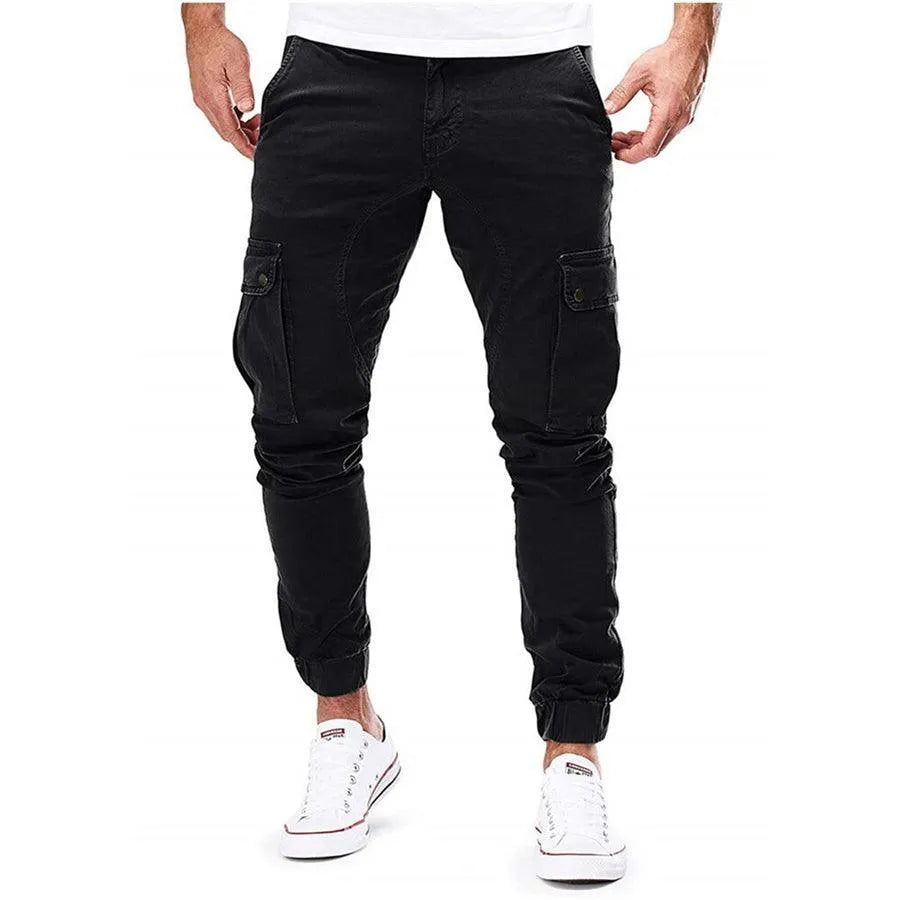 Herren-Kordelzug-Cargohose - Slim-Fit-Jogger-Stil