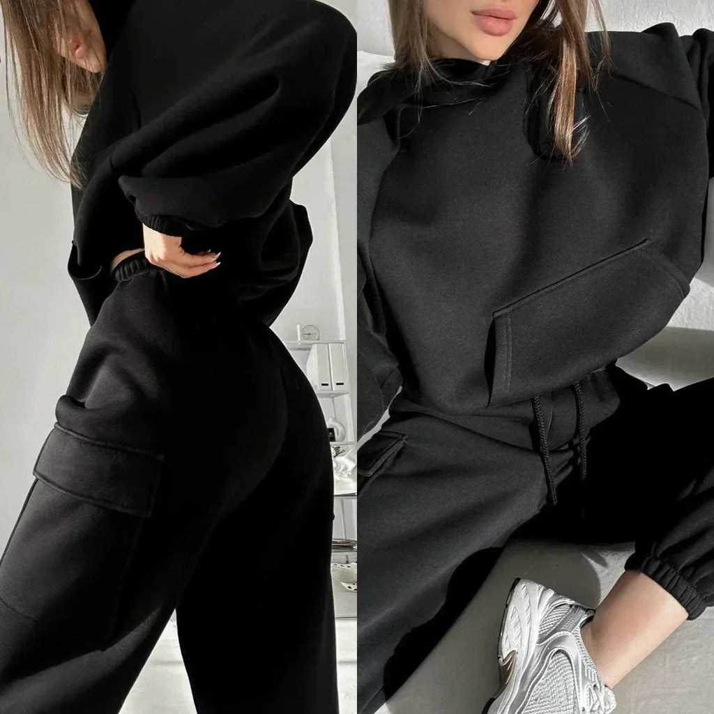Damen Trainingsanzug Set - Kapuzenpullover & Jogginghose