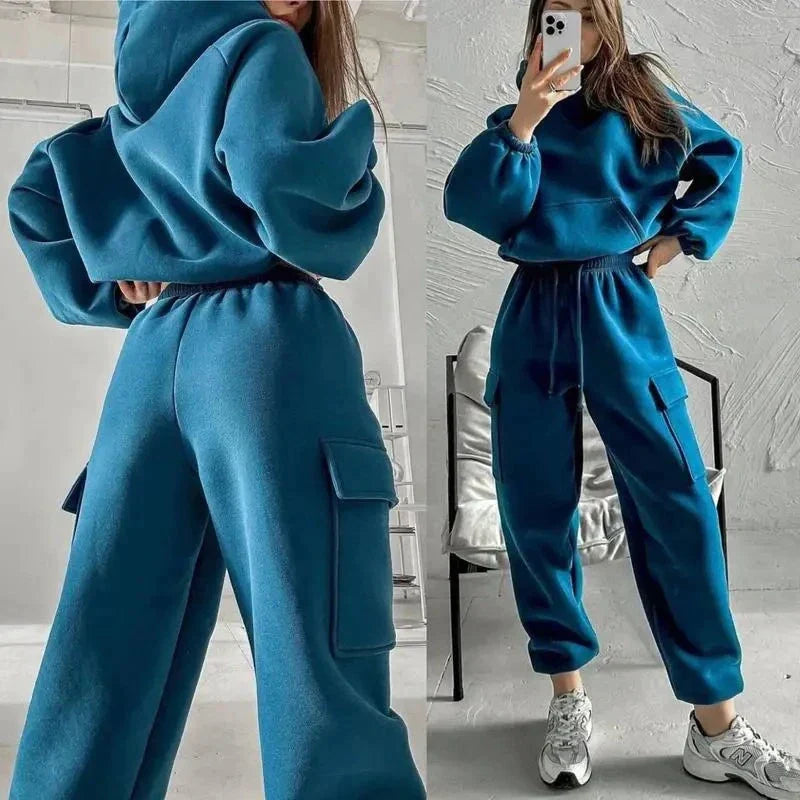 Damen Trainingsanzug Set - Kapuzenpullover & Jogginghose