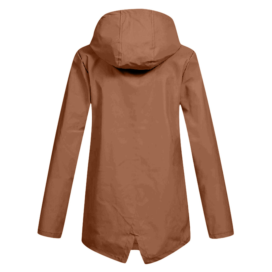Damen Stilvolle Wasserdichte Jacke - Verstellbare Kapuzenfunktion
