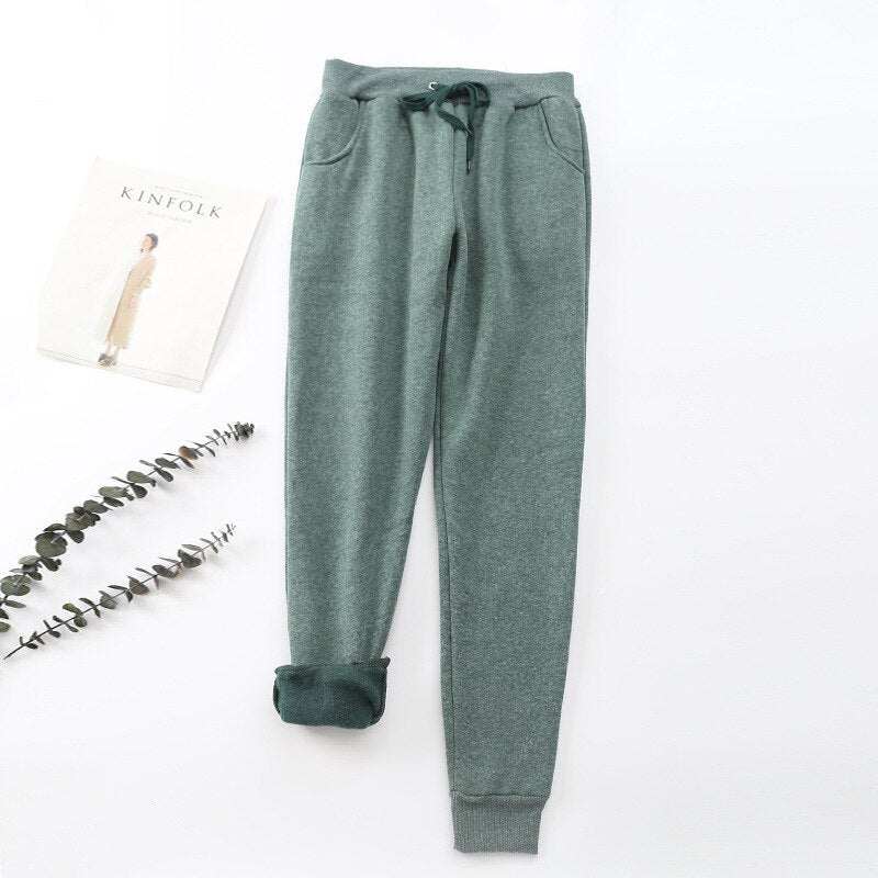 Damen Thermo-Jogginghose - Warm Gefüttert mit Kordelzug