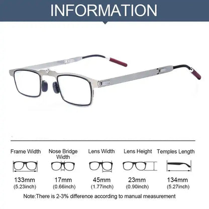 Screwless Ultra Light Folding Glasses (FREE BOX) - CML1086