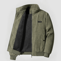 Herren Cord-Winterjacke – Warm gefüttert mit Stehkragen