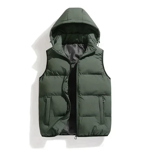 Herren Puffer Gilet mit Kapuze - Wattiert & Gesteppt