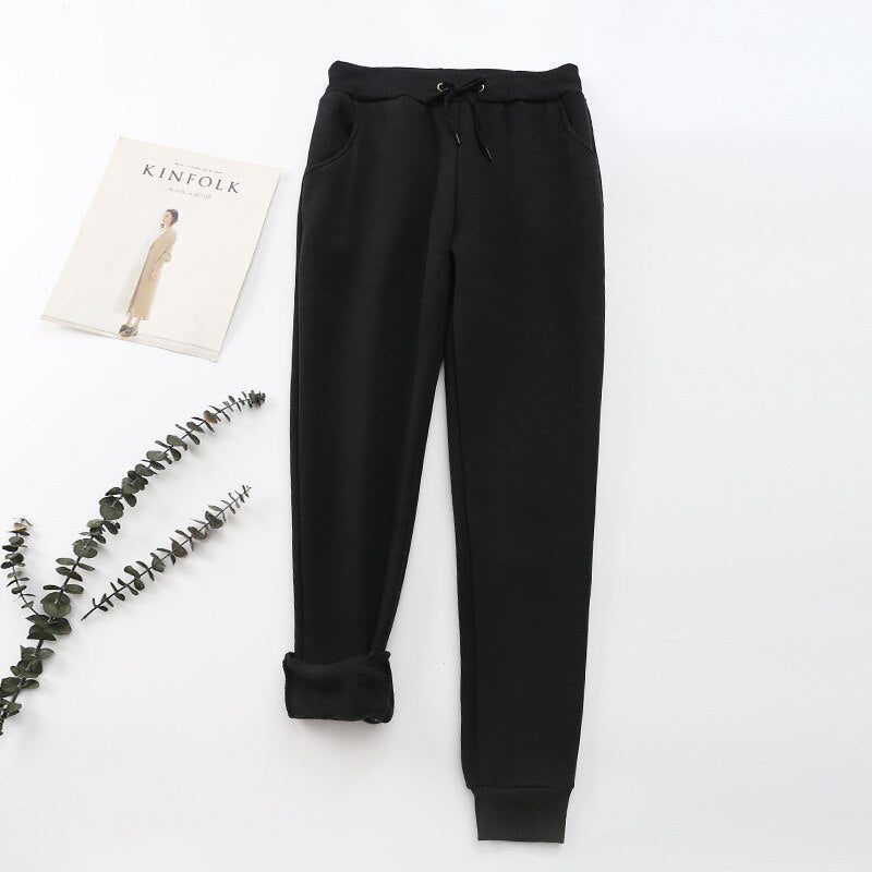 Damen Thermo-Jogginghose - Warm Gefüttert mit Kordelzug