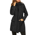 Damen Leichte Wasserdichte Jacke - Elastische Taille Design