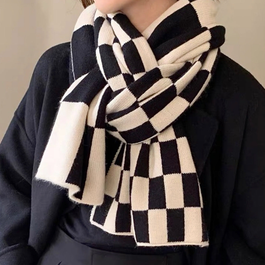 Unisex Oversize Schal - Kariertes Design
