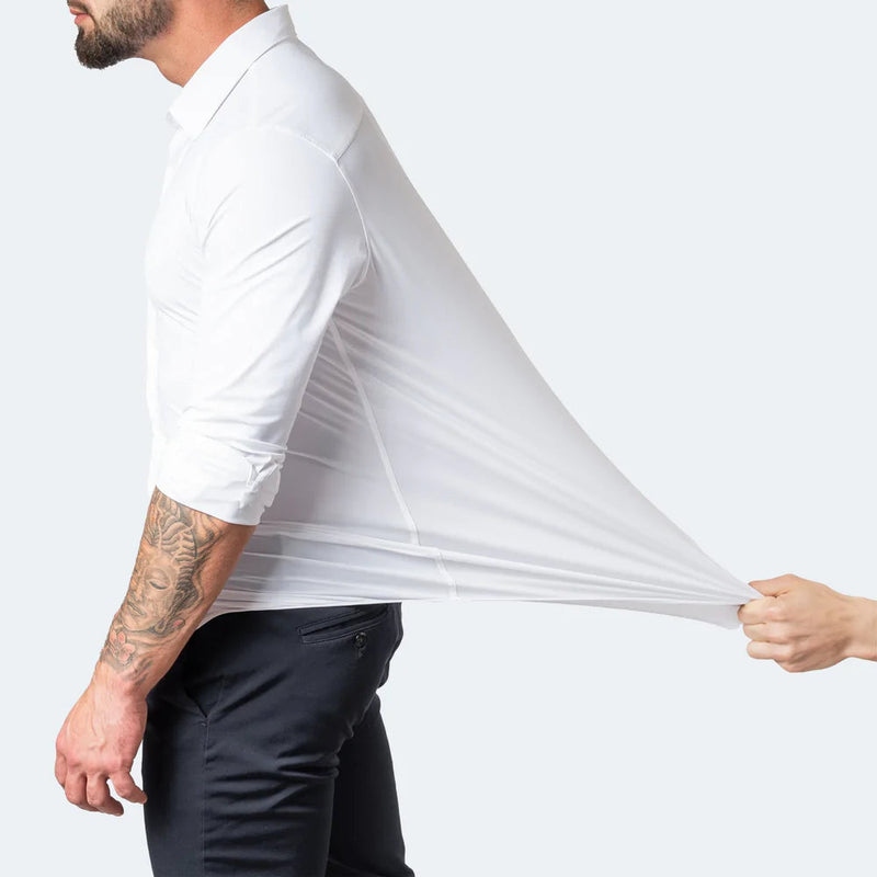 Herren Stretch-Hemd - Bügelfrei Schmale Passform