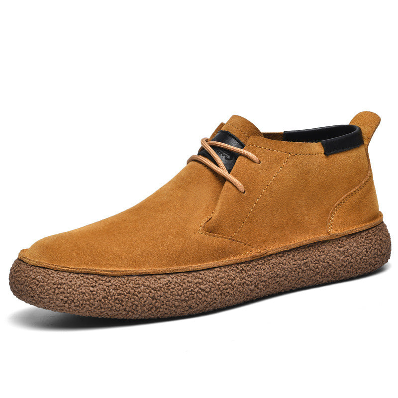 Herren Mid-Top Schnürschuh - Strukturierte Sohle Freizeit