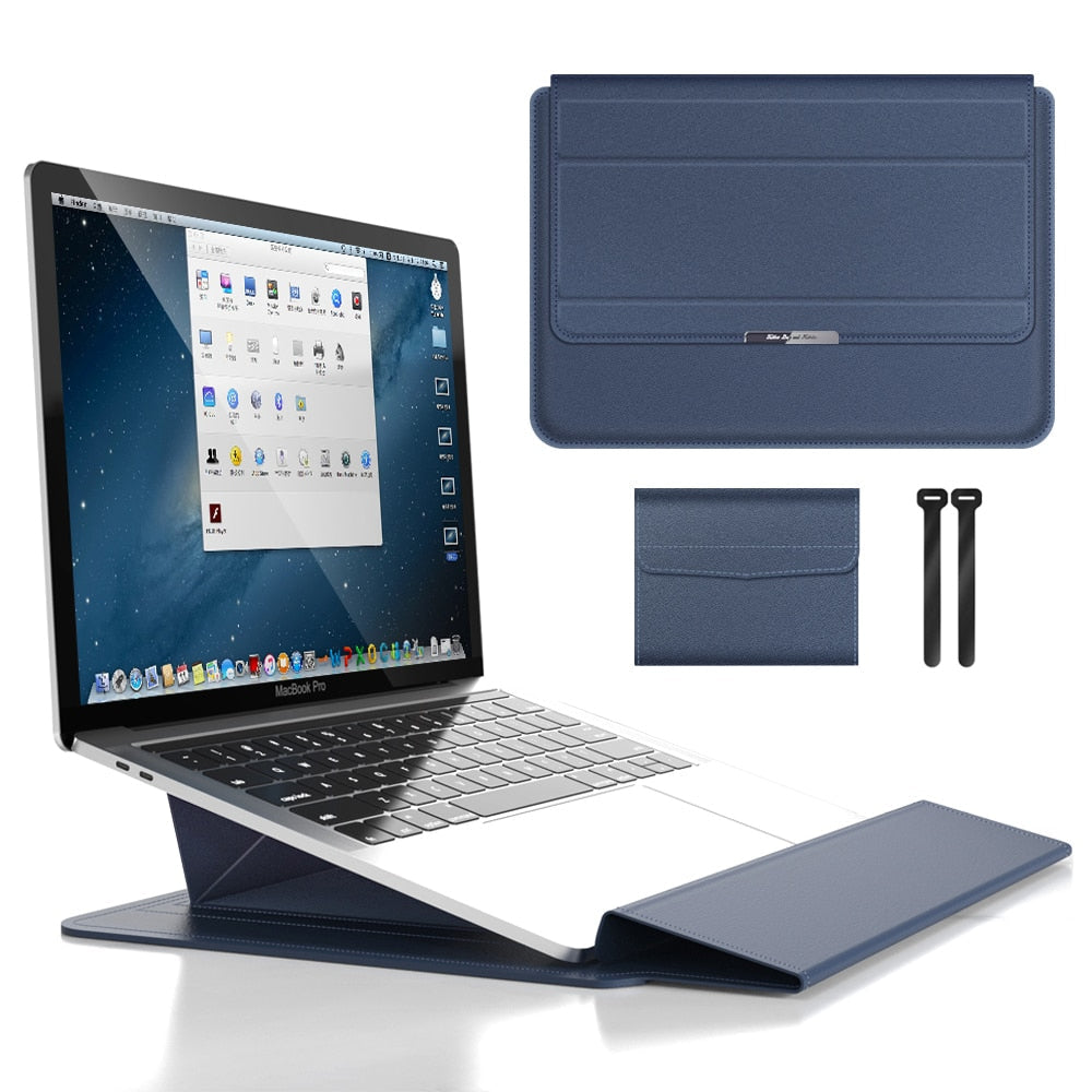 2-in-1-Laptopständer und -Hülle im Set – Wasserdichte Tasche mit Mausfach