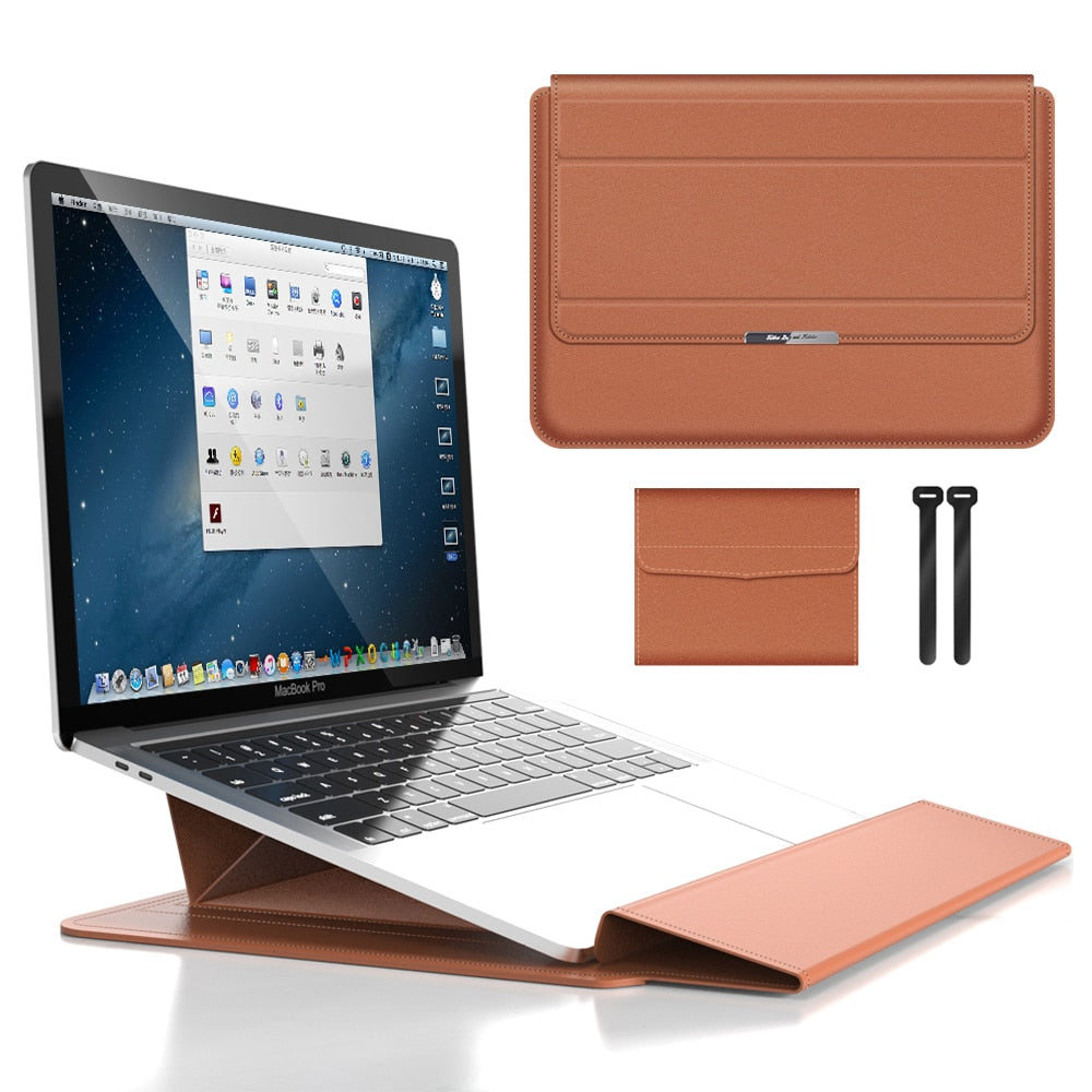 2-in-1-Laptopständer und -Hülle im Set – Wasserdichte Tasche mit Mausfach