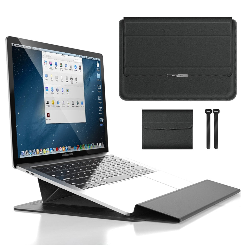 2-in-1-Laptopständer und -Hülle im Set – Wasserdichte Tasche mit Mausfach