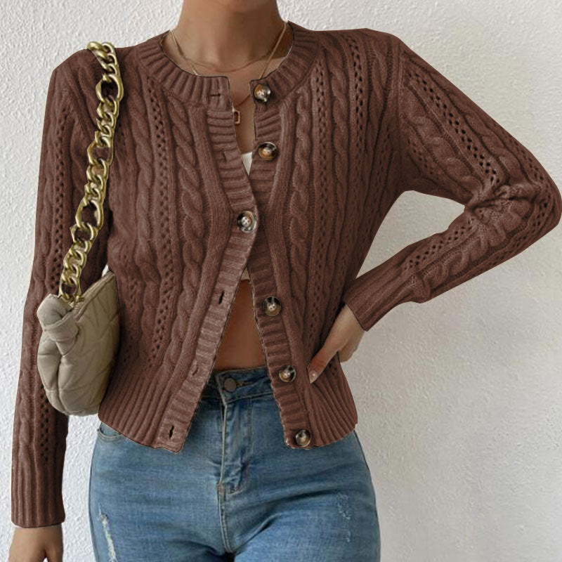 Damen Strickjacke mit Zopfmuster – Stilvolle & bequeme Oberbekleidung