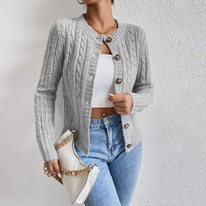 Damen Strickjacke mit Zopfmuster – Stilvolle & bequeme Oberbekleidung
