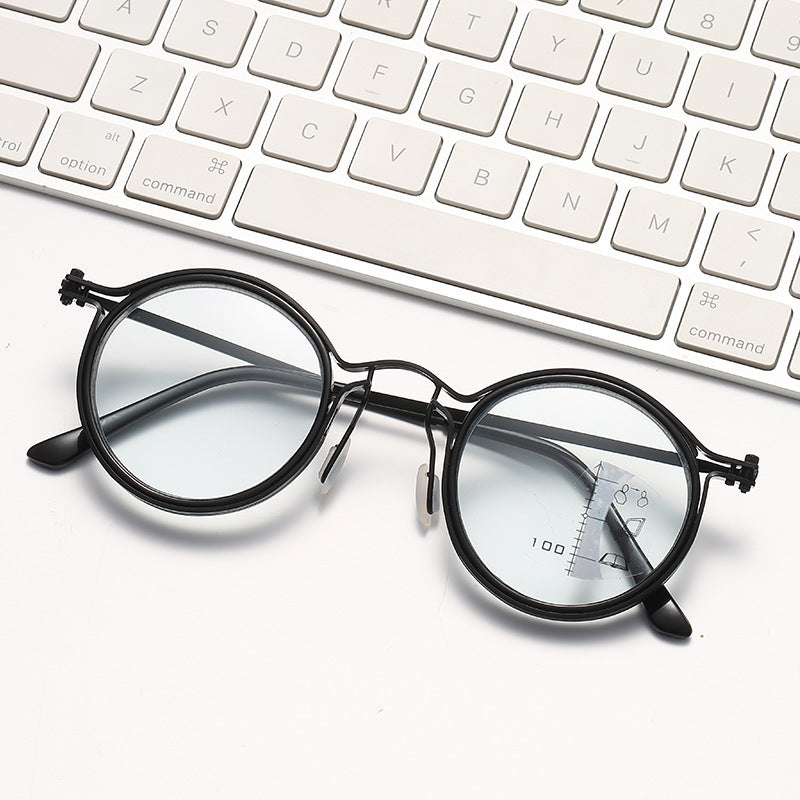 Ultra-Light Multifocal Photochromic Progressive Anti-Blue Light Reading Glasses