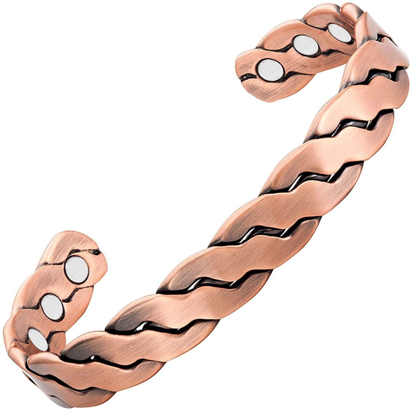 🔥Diystar® Copper Bracelets for Women. Pure Copper Magnetic Bracelet with 3800 Gauss Effective Magnets