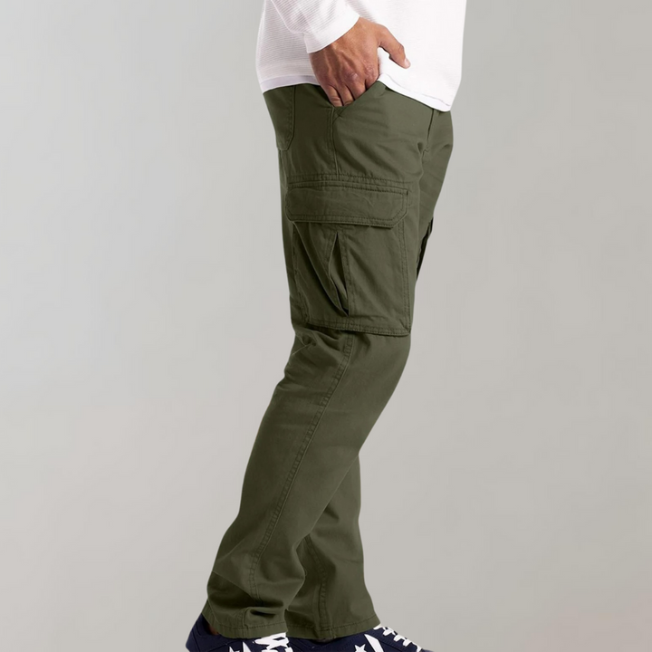 Herren Cargohose mit lockerer Passform - Gerades Bein und Multi-Taschen