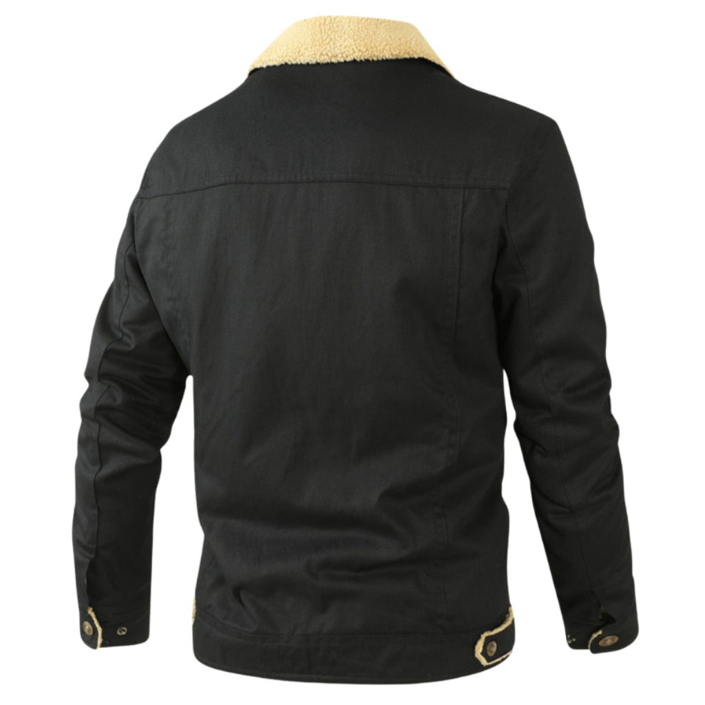 Herren Winterjacke - Weich Gefüttert mit Druckknopfverschluss