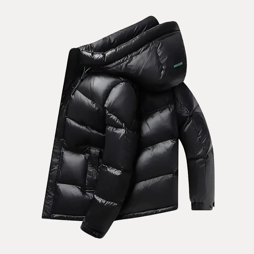 Herren Kapuzen-Steppjacke - Isolierte Oberbekleidung mit Reißverschluss