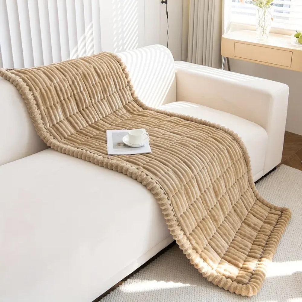 Rippen-Sofaauflage - Weich mit Zierfalten