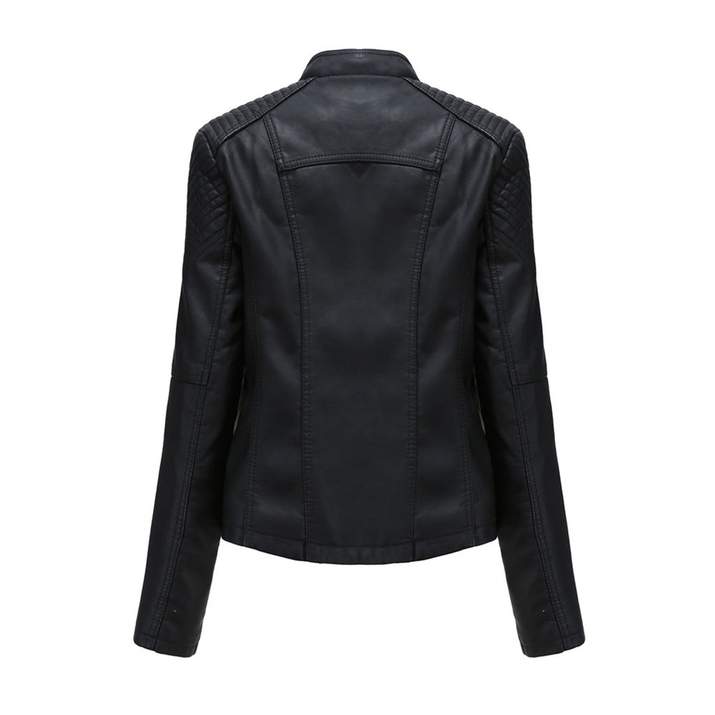 Damen Jacke im Moto-Stil - Geschnürte Schulterdetails