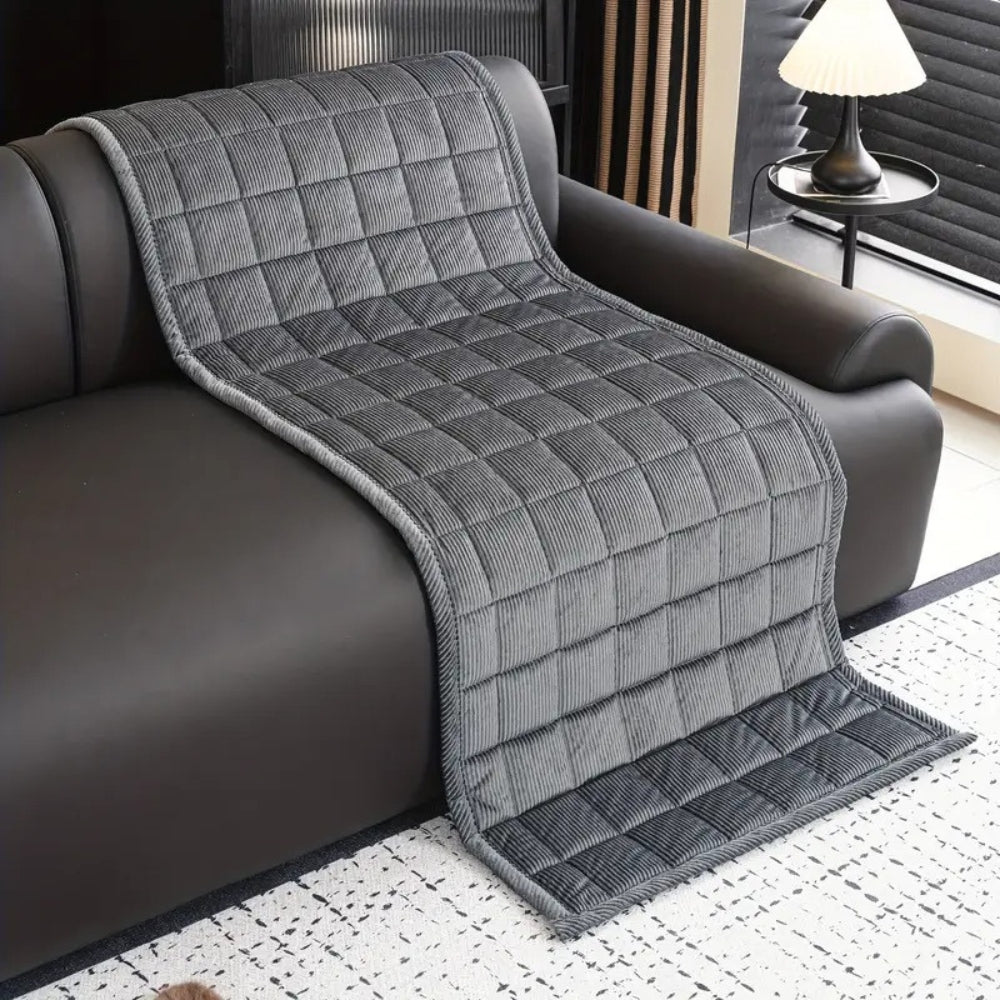Gesteppte Couch-Abdeckmatte - Rutschfester Sofa-Schutz