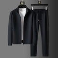 Herren Athleisure Set mit Reißverschluss - Texturierte Jacke & Jogginghose