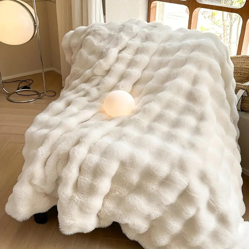 Weiche Wurfdecke – Flauschig mit 3D-Struktur
